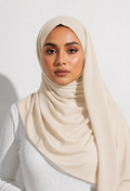 Cream Georgette Hijab