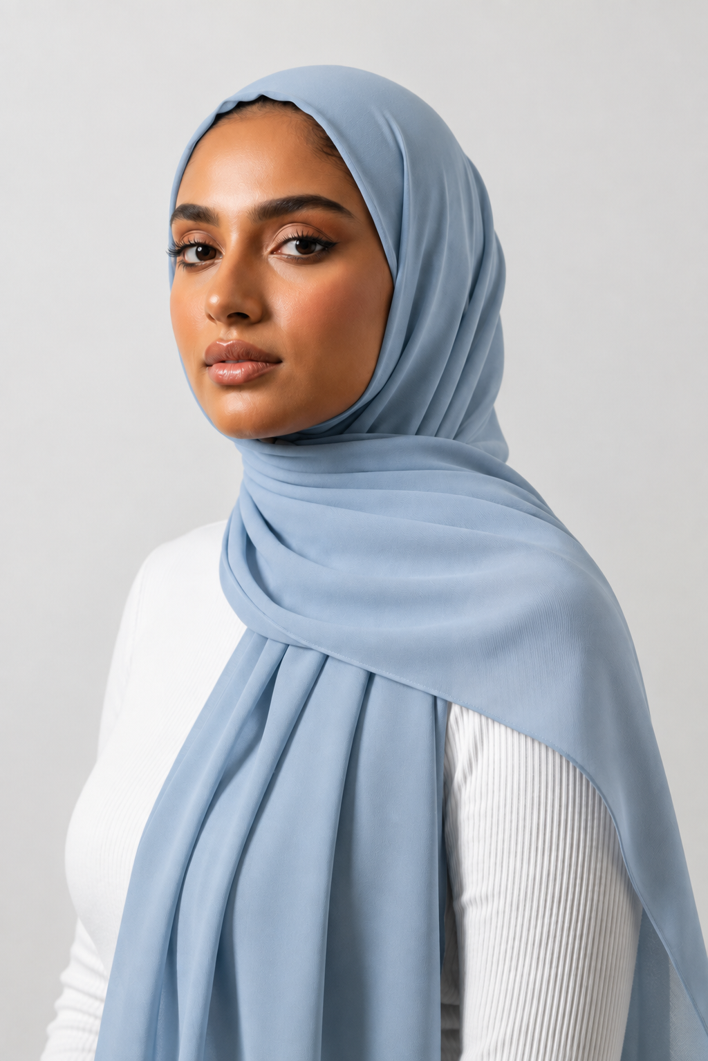 Light Blue Georgette Hijab