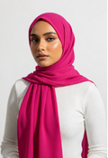 Fuchsia Pink Georgette Hijab