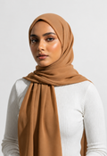Camel Brown Georgette Hijab
