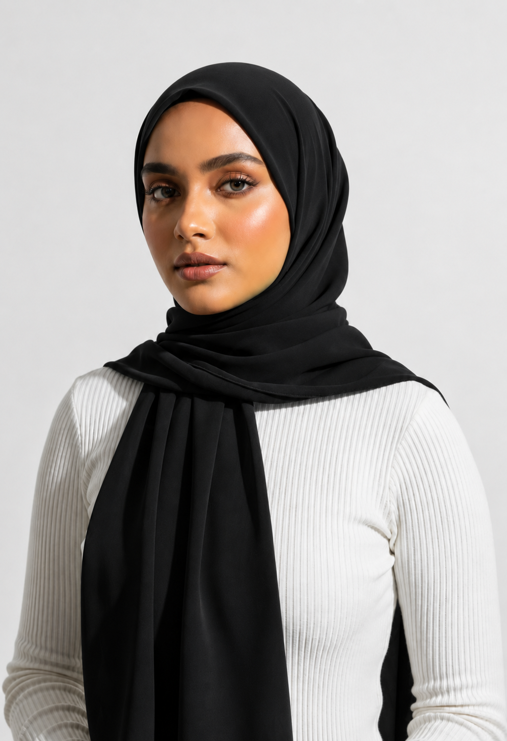 Black Georgette Hijab