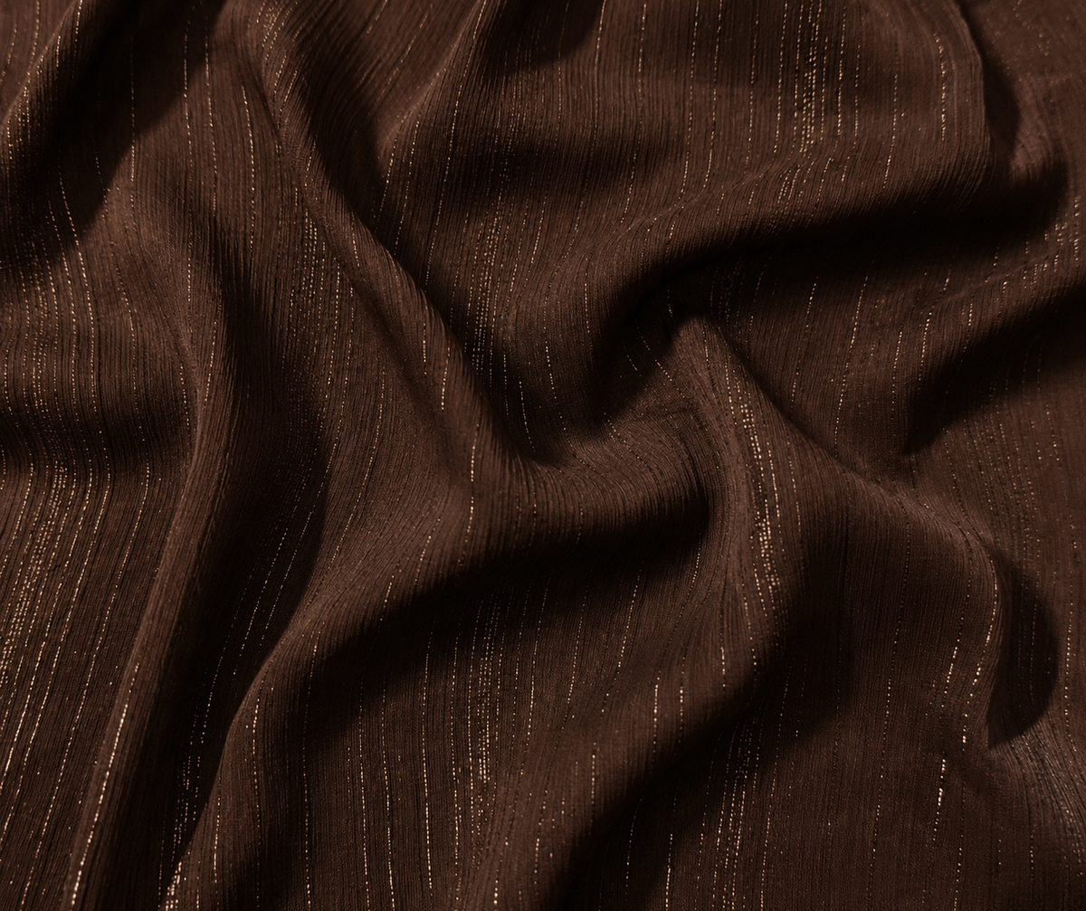 Chocolate Brown Sparkling Georgette Hijab