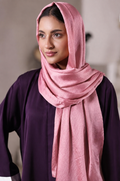 Rose Pink Crinkled Silk Hijab