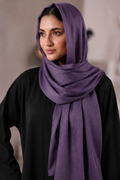 Violet Crinkled Silk Hijab