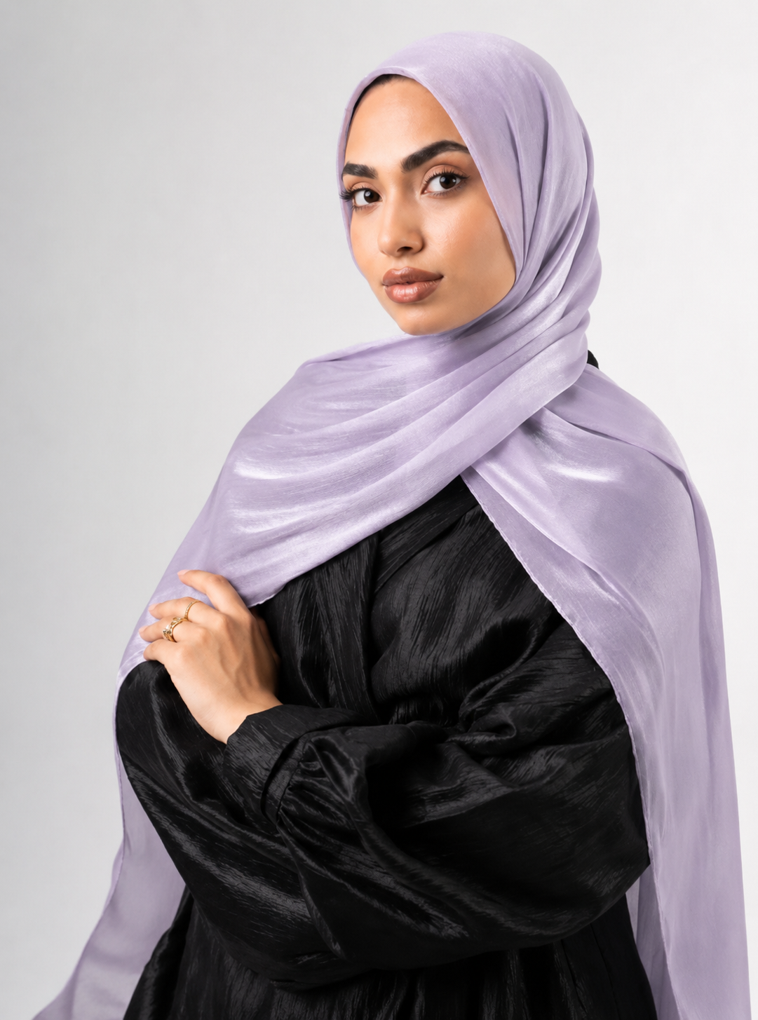 Lilac Organza Silk Hijab