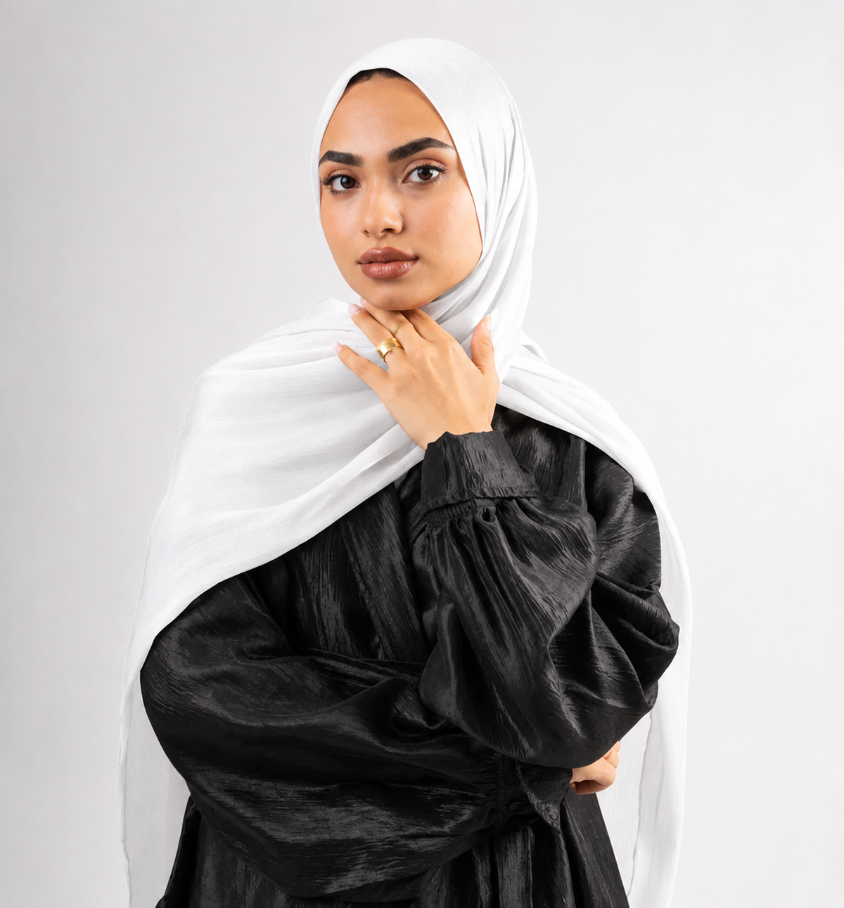 White Organza Silk Hijab
