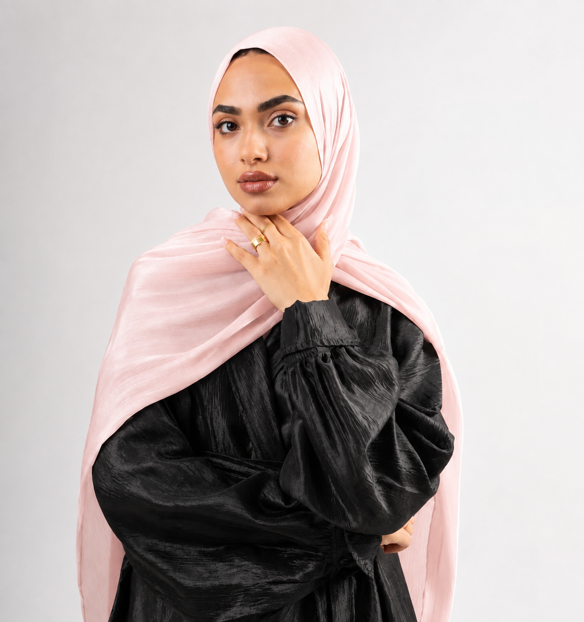 Blush Pink Organza Silk Hijab