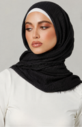 Black Crimps Hijab