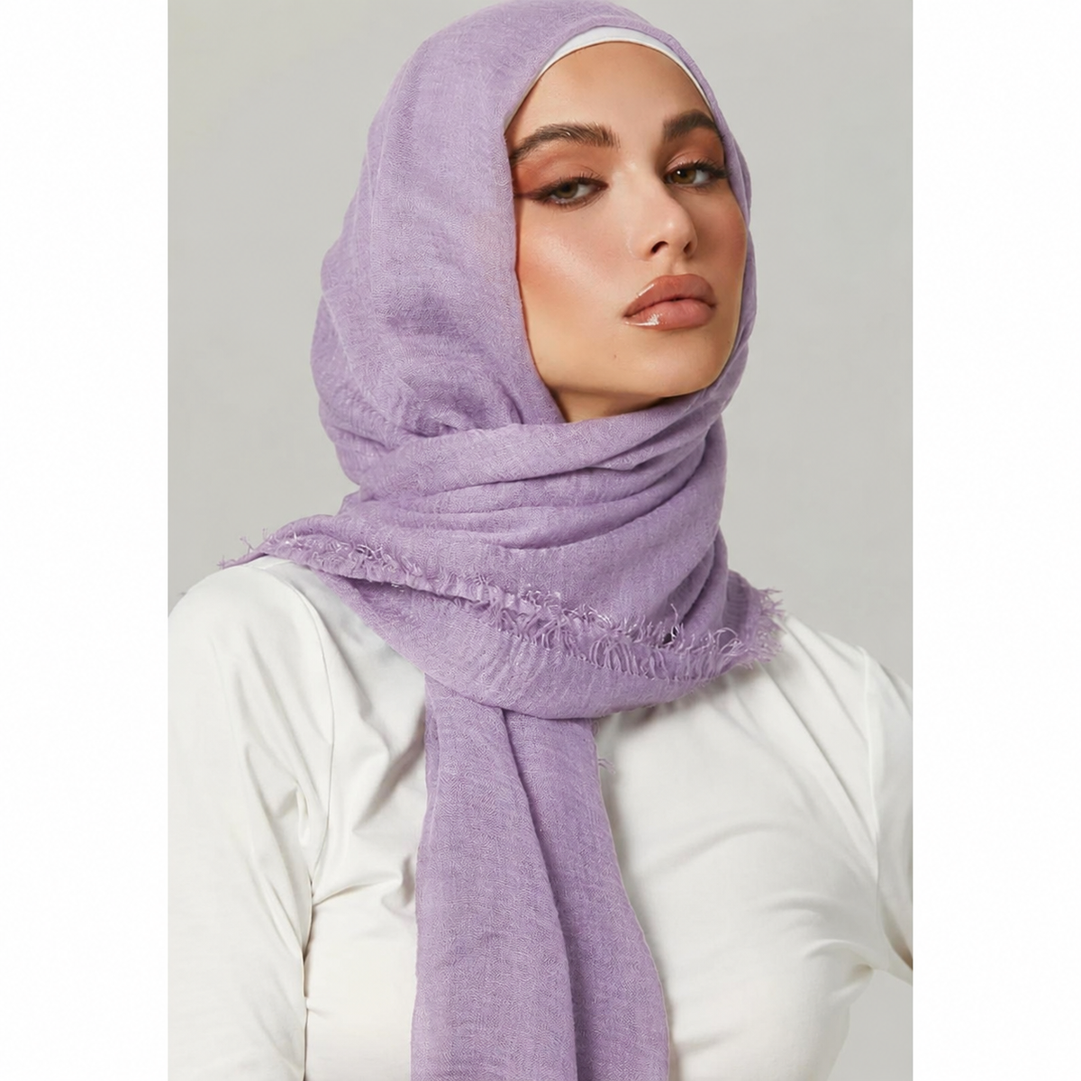 Lavender Crimps Hijab
